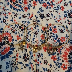 Three "nautical" Alex and Ani bracelets